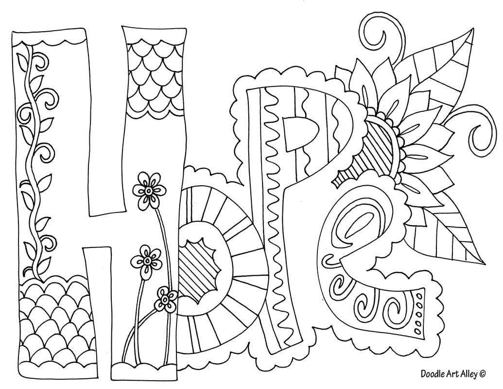 Word Coloring Pages Printable
 Word Coloring pages Doodle Art Alley