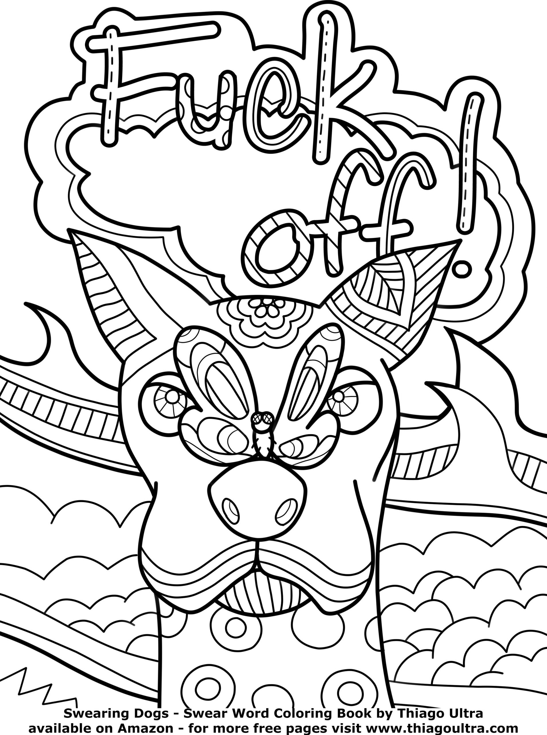 Word Coloring Pages Printable
 Swear Word Printable Adult Coloring Pages Sketch Coloring Page