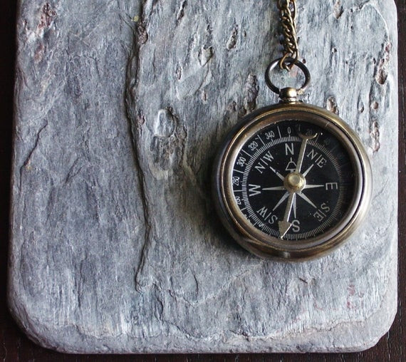 Working Compass Necklace
 Working pass pendant necklace long necklace uni