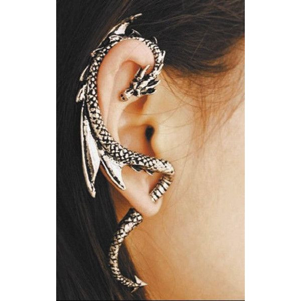 Wrap Around Earrings
 Dragon wrap around earring ear cuff gold bidor