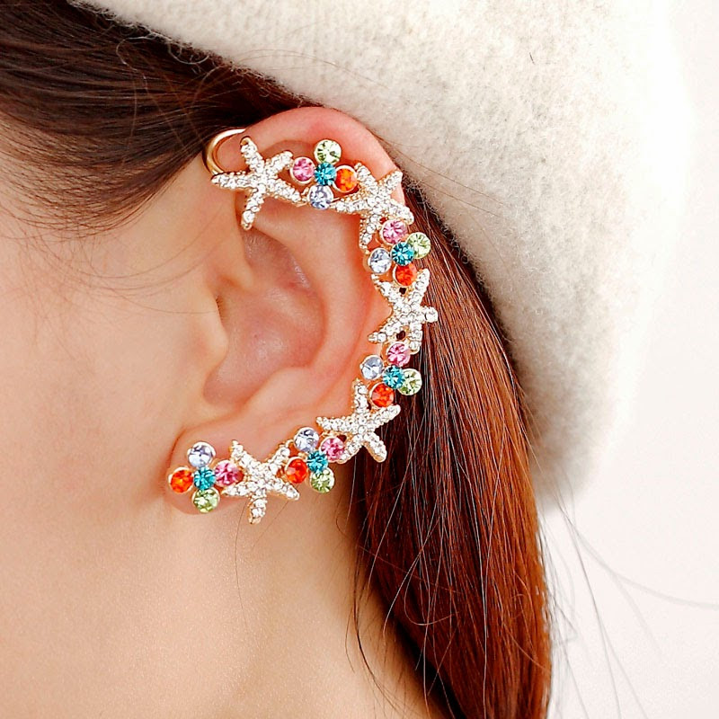 Wrap Around Earrings
 Alice Beautiful Flower Ear Cuff Wrap Earrings For Your