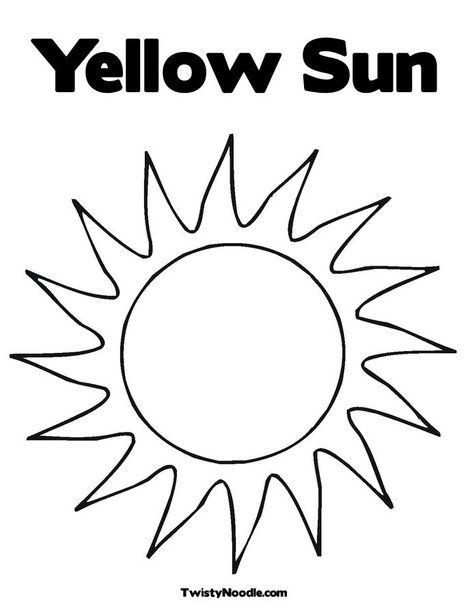 Yellow Coloring Pages For Toddlers
 Yellow Sun Coloring Page from TwistyNoodle