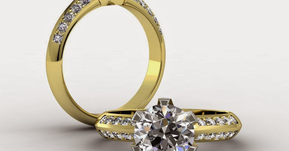 Yellow Diamond Wedding Rings
 Big White Diamond Yellow Gold Wedding Rings Engagement Model