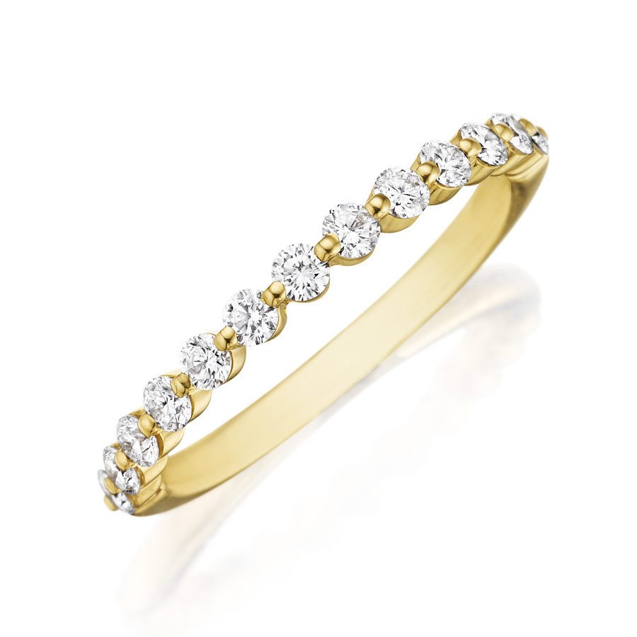 Yellow Diamond Wedding Rings
 Henri Daussi 18K Yellow Gold Diamond Wedding Ring