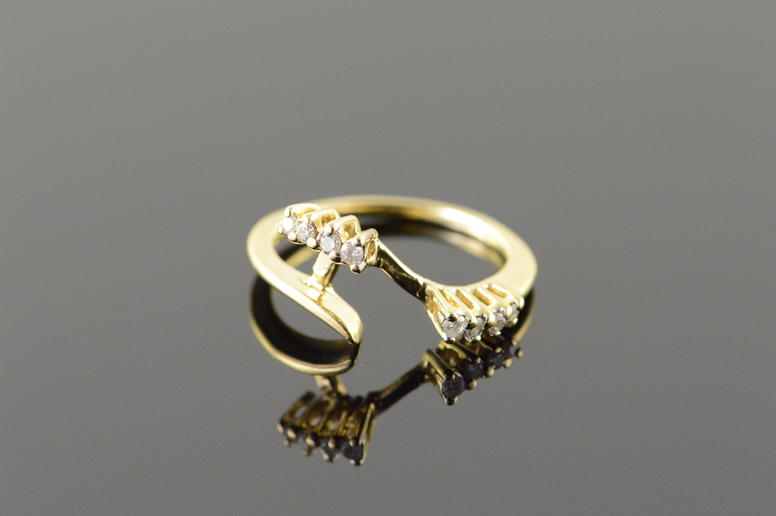 Yellow Diamond Wedding Rings
 14K 0 12 CTW Diamond Bypass Engagement Wrap Around Wedding