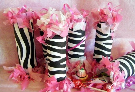 Zebra Birthday Decorations
 Items similar to Birthday Party Favors Mini Pinata tubes