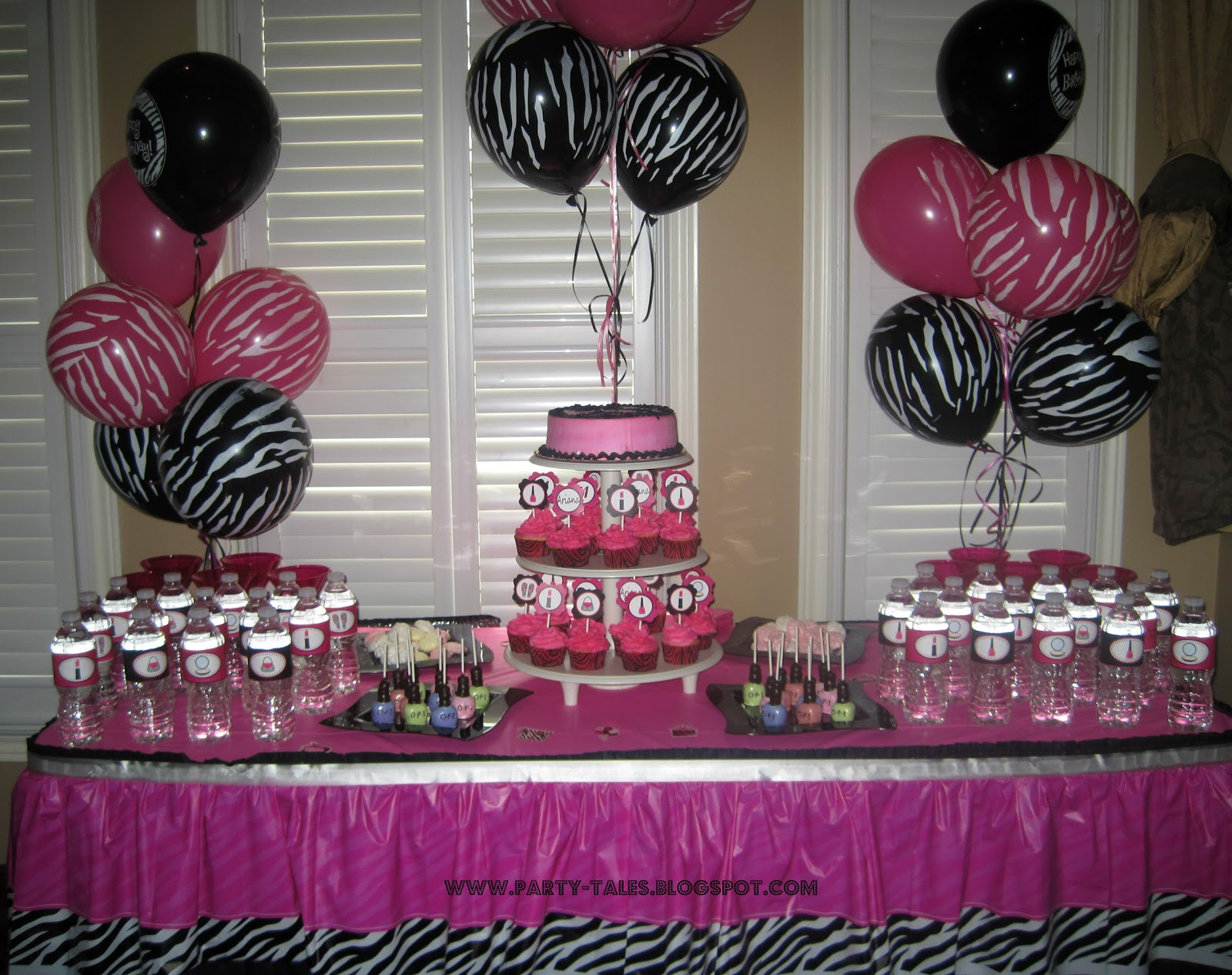 Zebra Birthday Decorations
 Party Tales June 2012