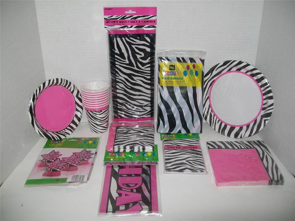 Zebra Birthday Decorations
 Zebra Fun Zebra Passion Hot Pink Party Supplies