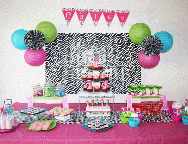 Zebra Birthday Decorations
 Zebra party Chloe is 1