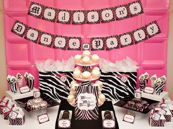 Zebra Birthday Decorations
 Items similar to ZEBRA CHIC Collection Printable Party