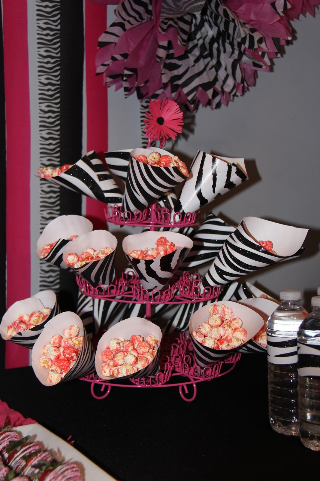 Zebra Birthday Decorations
 THREElittleBIRDS Hot Pink and Zebra Print Party