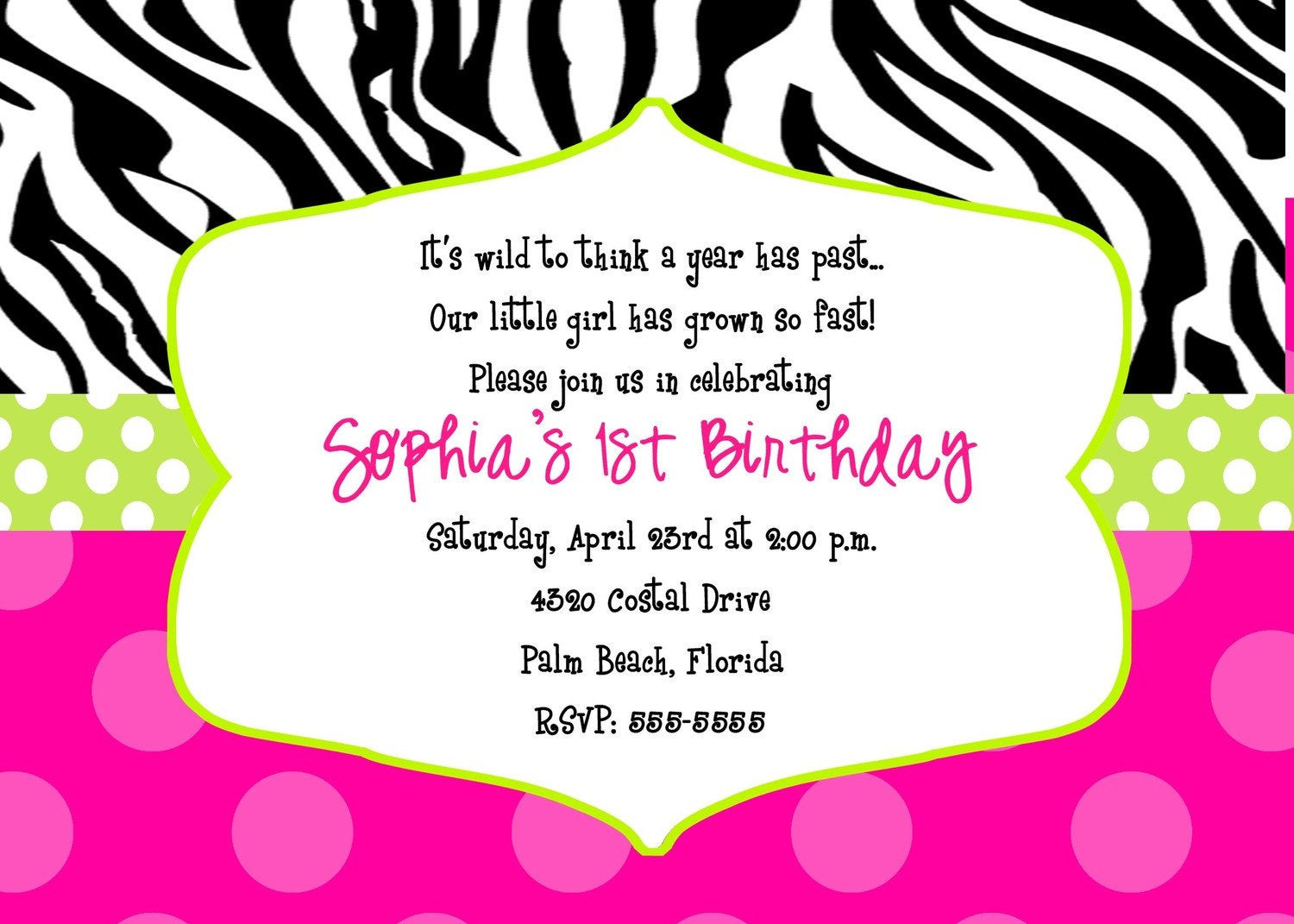 Zebra Print Birthday Invitations
 40th Birthday Ideas Free Zebra Print Birthday Invitation