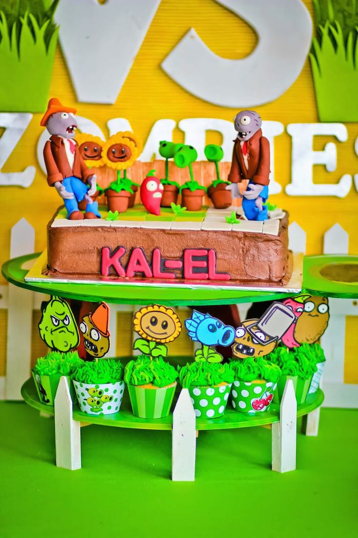 Zombie Birthday Decorations
 Kara s Party Ideas Plants vs Zombies Themed Birthday Party
