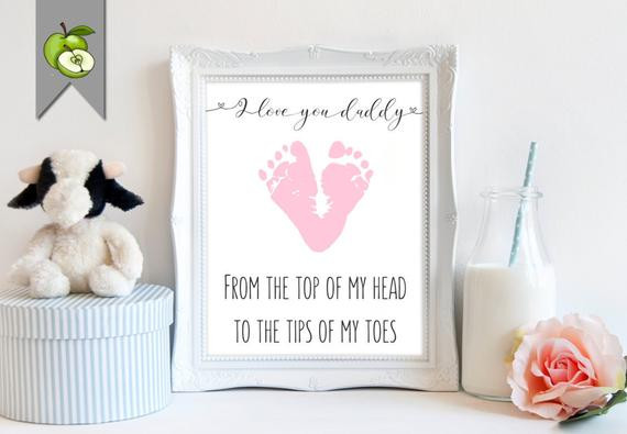 1st Fathers Day Gift
 First Father s Day Gift for New Dad I Love You Daddy