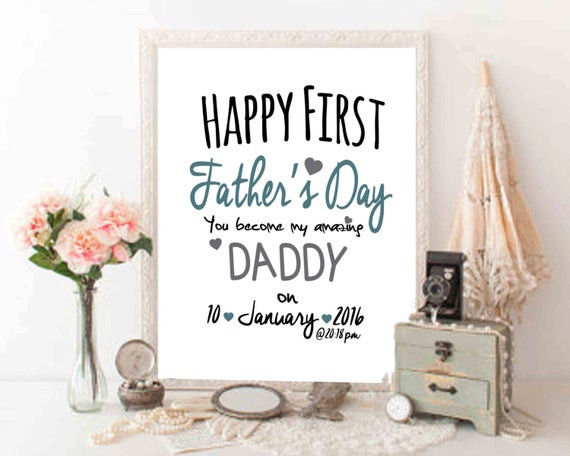 1st Fathers Day Gift
 First Father s Day Printable First fathers day t
