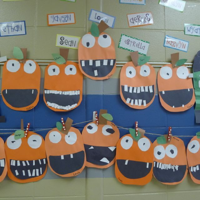 1st Grade Halloween Crafts
 First Grade Blue Skies Silly Pumpkins