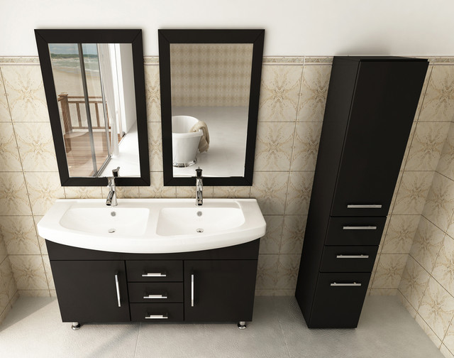 48 Double Sink Bathroom Vanity
 48" Celine Double Bathroom Vanity Modern by BathGems