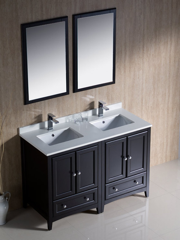 48 Double Sink Bathroom Vanity
 48" Oxford Double Sink Vanity Espresso Bathgems