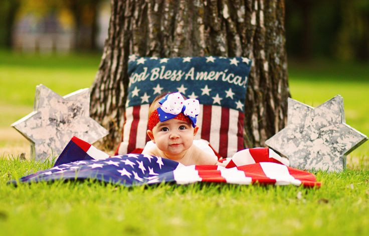 4th Of July Baby Picture Ideas
 4th of July patriotic baby portrait