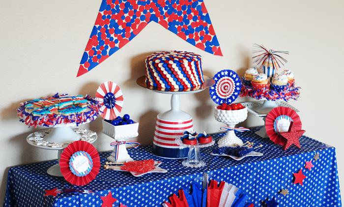 4th Of July Birthday Ideas
 Kara s Party Ideas Red White Blue July 4th Party Planning