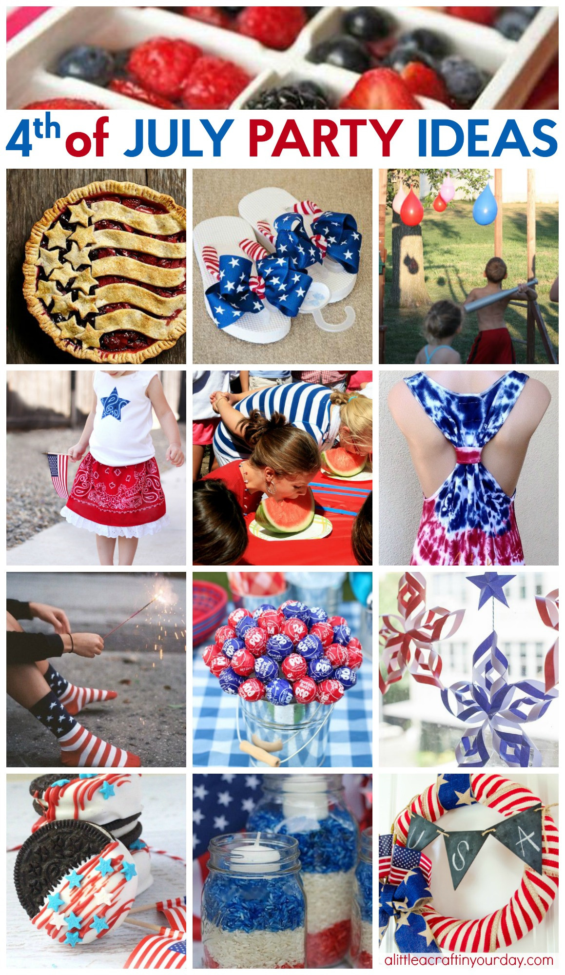 4th Of July Birthday Ideas
 44 Way Cool Fourth of July Party Ideas A Little Craft In