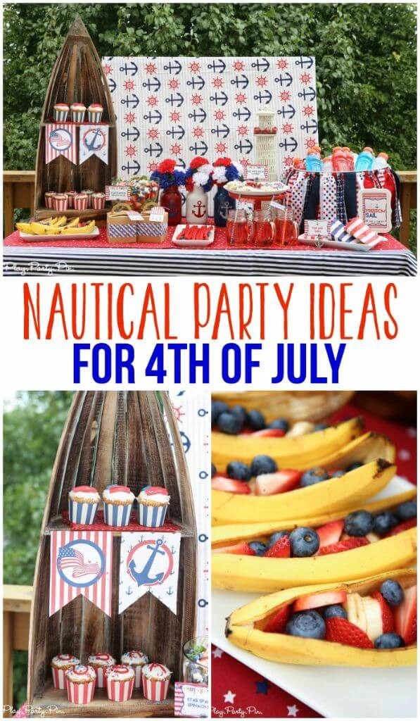 4th Of July Birthday Ideas
 Sugar Confetti Nautical 4th of July Party