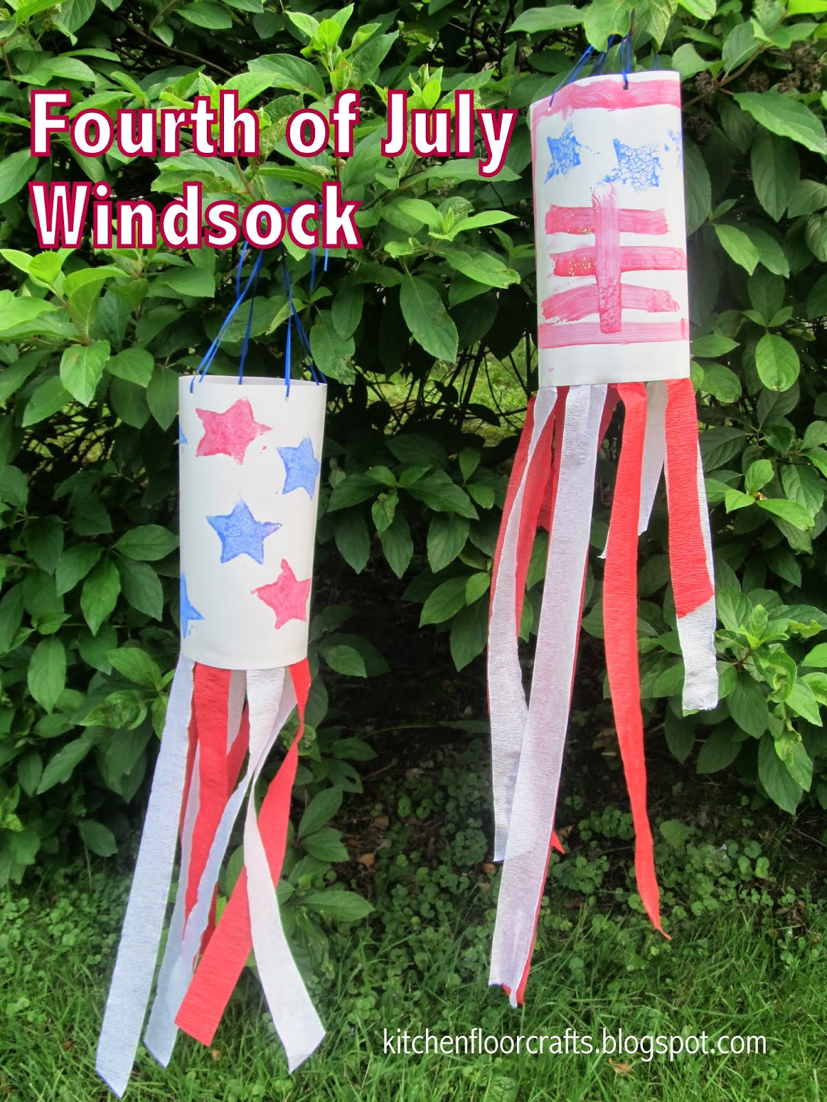 4th Of July Crafts
 Kitchen Floor Crafts Fourth of July Windsock