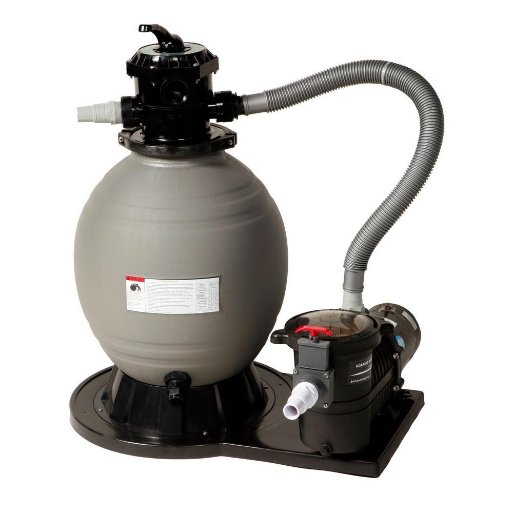 Above Ground Pool Pump
 Blue Wave 18 in Sand Filter System with 3600 GPH 1 HP