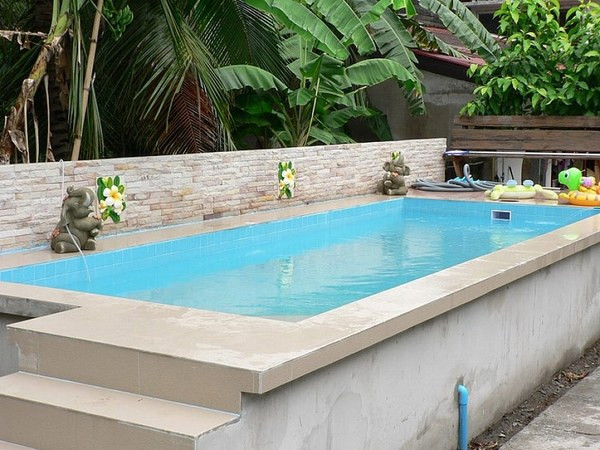 Above Ground Swimming Pool
 ground pool decks – 40 modern garden swimming pool
