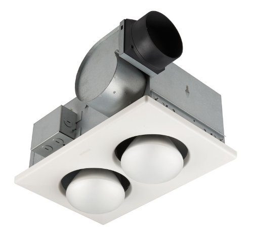 Bathroom Exhaust Fan Size
 Broan 164 Type IC Infrared Two Bulb Ceiling Heater with 4