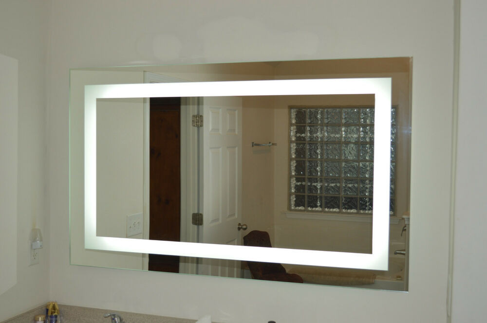 Bathroom Mirror 60 X 36
 MAM 60" wide x 36" tall lighted vanity mirror