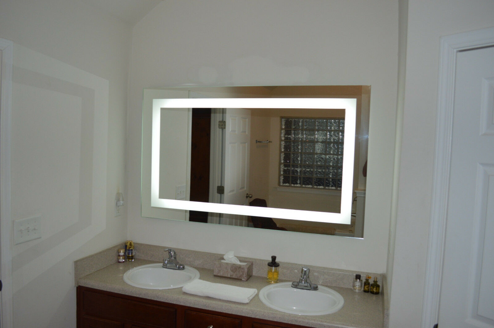 Bathroom Mirror 60 X 36
 MAM 60" wide x 36" tall lighted vanity mirror