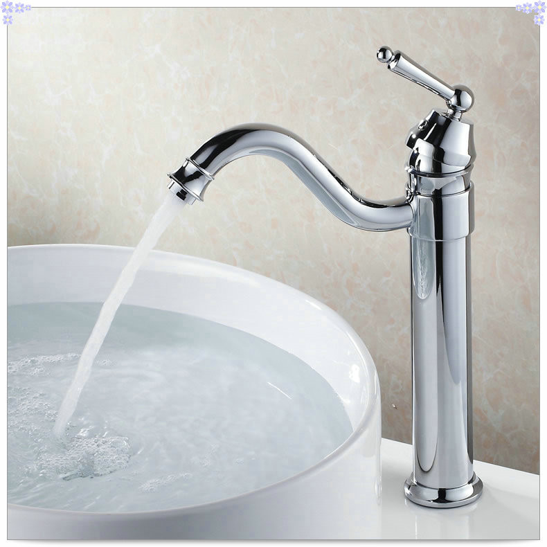 Bathroom Sink Aerator
 Bathroom sink basin mixer tap chrome polished long spray
