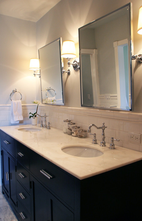Bathroom Vanity And Mirror
 60" double vanity what to do with mirrors and lighting