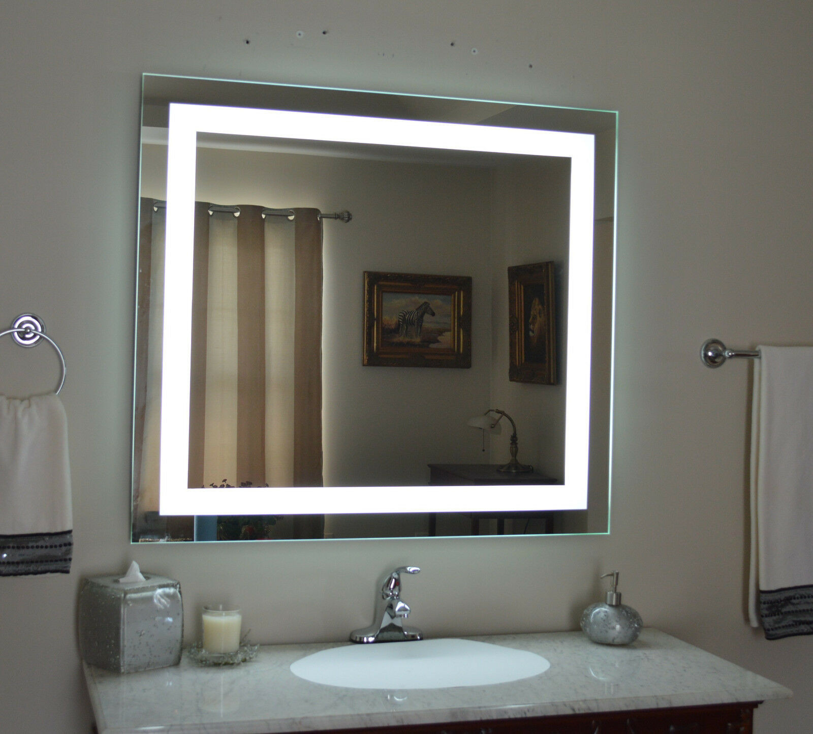 Bathroom Vanity With Mirror
 Lighted bathroom vanity mirror led wall mounted 48