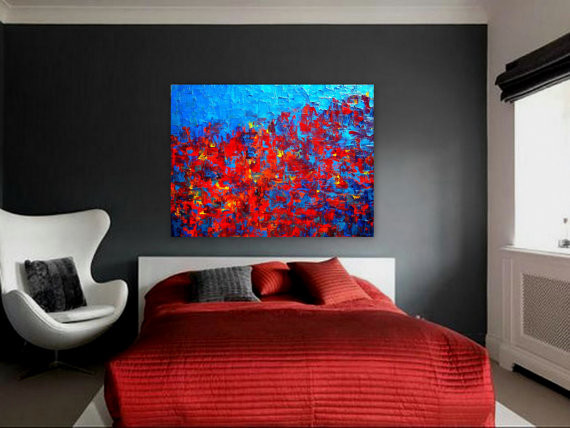 Bedroom Art Paintings
 Contemporary Abstract Painting for Modern Spaces "AUTUMN