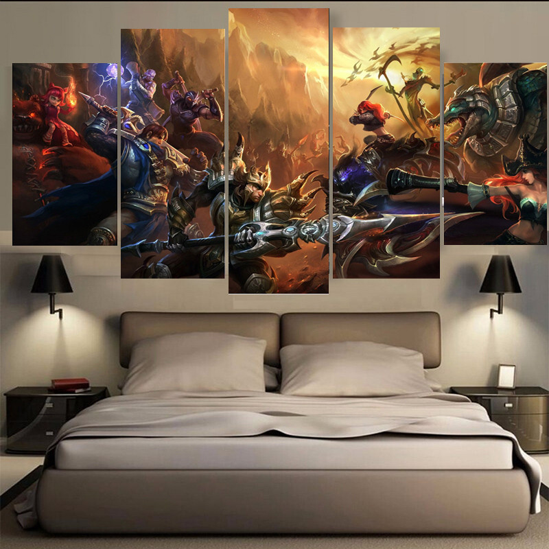 Bedroom Art Paintings
 5 Pieces e Set Game Figure Bedroom Painting Wall Art