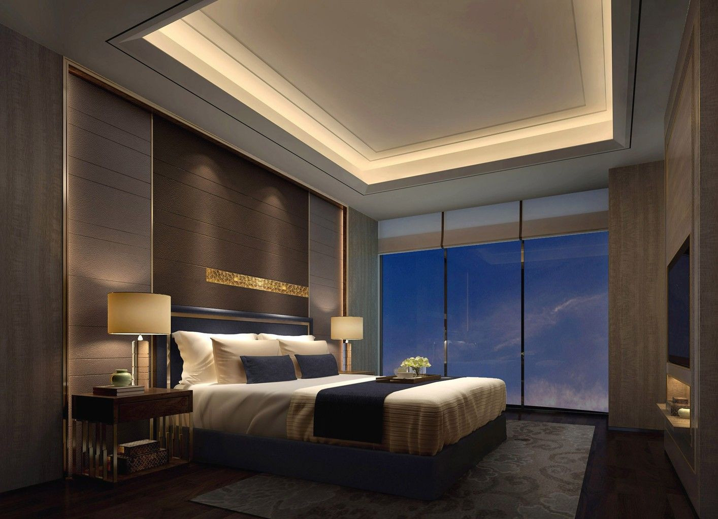 Bedroom Ceiling Lights Ideas
 Recessed master bedroom ceiling with hidden lights