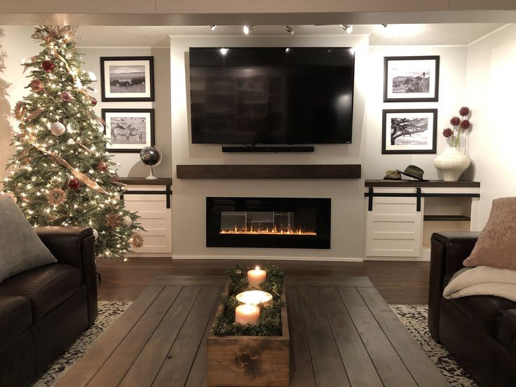 Built In Electric Fireplace Ideas
 DIY Finished Basement zavywoodworks built in cabinets