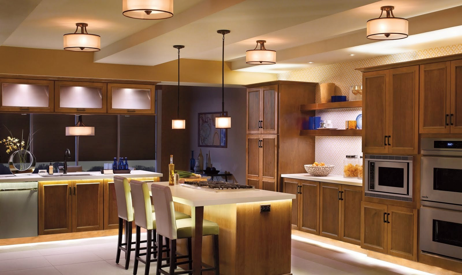 Ceiling Kitchen Lights
 7 cool ways to add color to your kitchen Bonito Designs