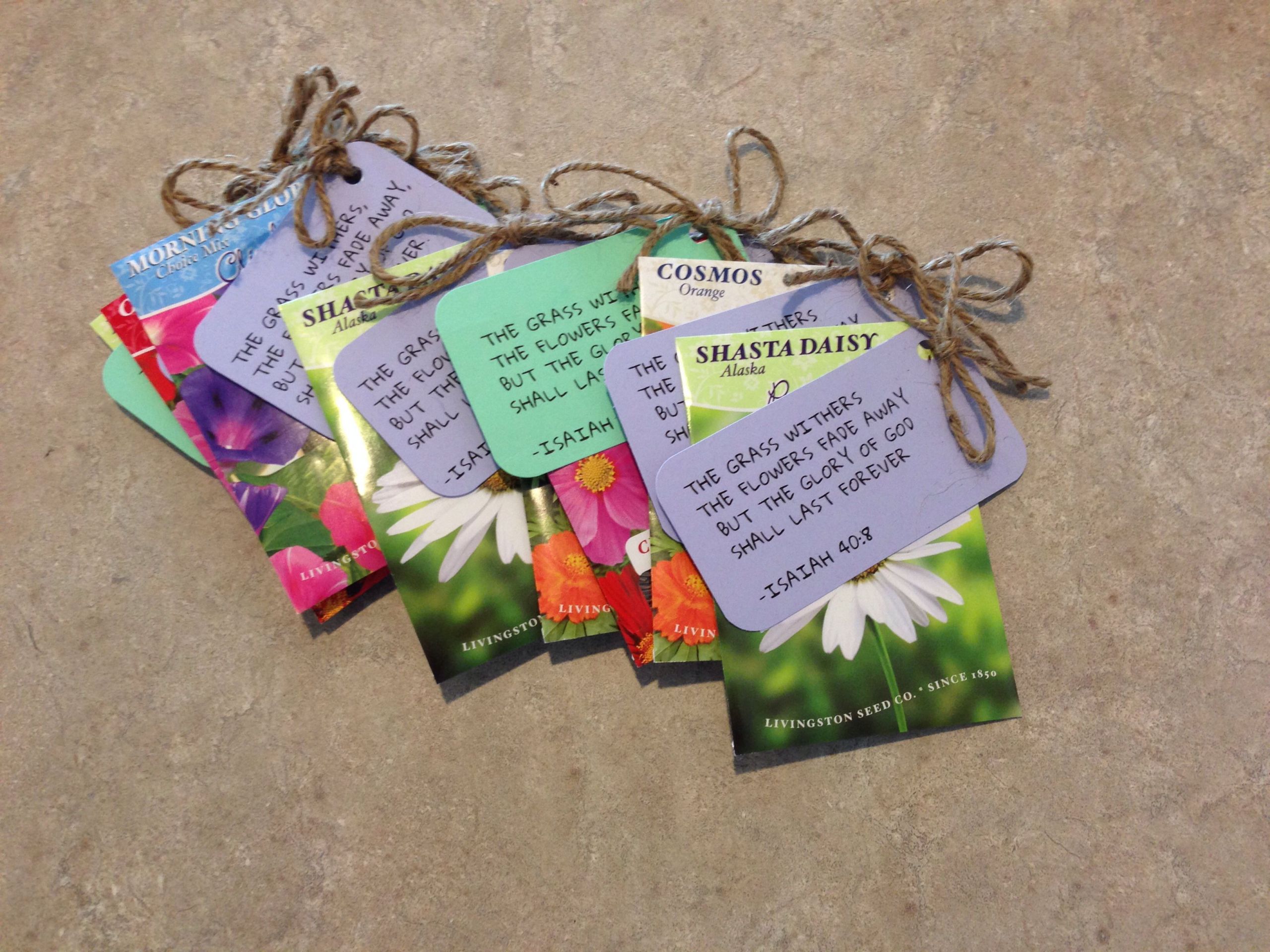 Christian Mothers Day Crafts
 Seeds with bible verse tags Spring t ideas