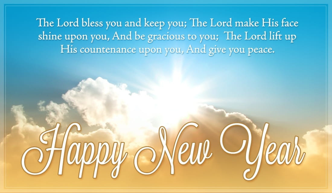 Christian New Year Quotes
 Numbers 6 24 26 eCard Free New Year Cards line