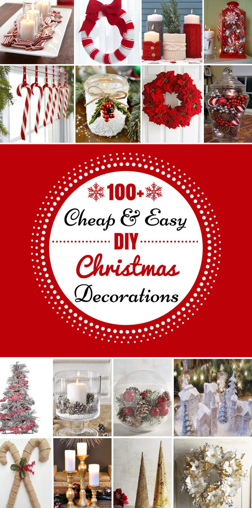 Christmas Diy Decor
 100 Cheap & Easy DIY Christmas Decorations Prudent Penny