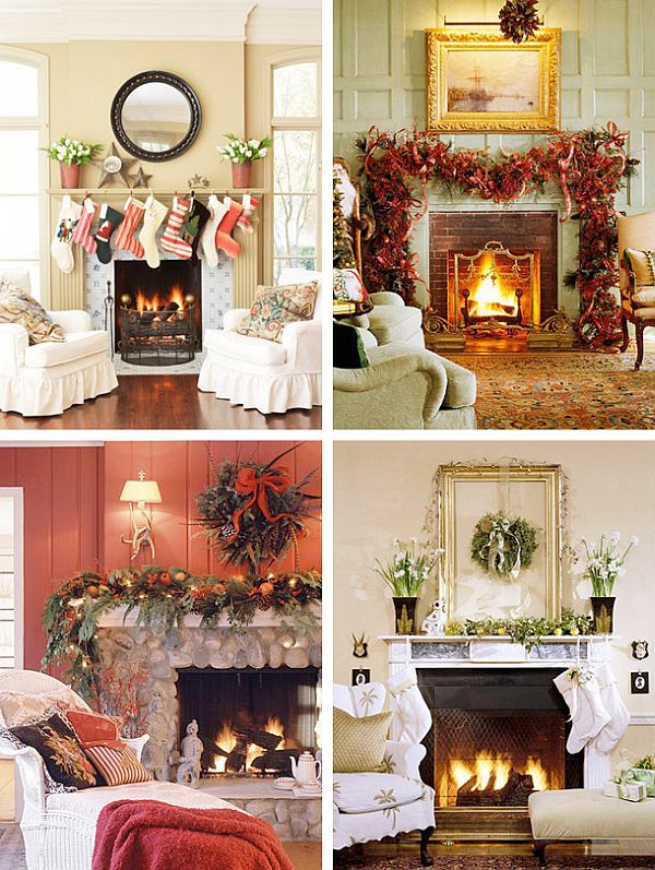 Christmas Fireplace Ideas
 40 Christmas Fireplace Mantel Decoration Ideas
