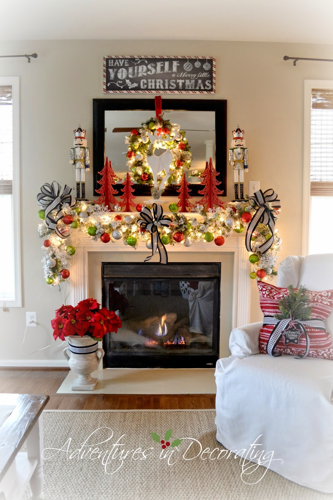 Christmas Fireplace Ideas
 Adventures in Decorating Our 2014 Christmas Mantel and