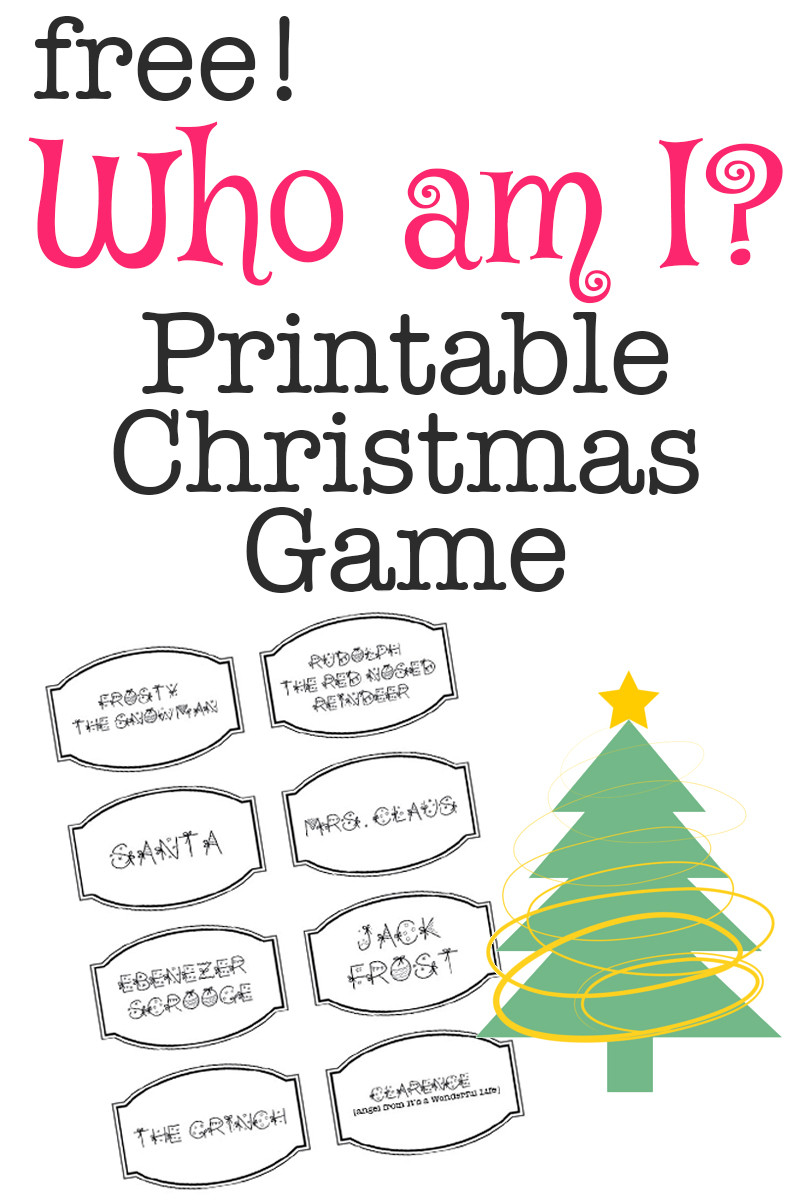 Christmas Game Ideas
 Printable Christmas Game Who Am I