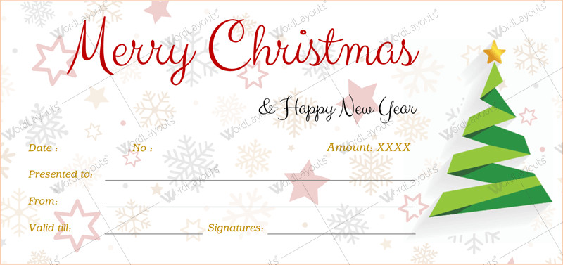 Christmas Gift Certificate Template Free
 Christmas Gift Certificate Template 39 Word Layouts
