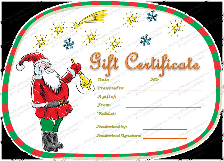 Christmas Gift Certificate Template Free
 Magical Christmas Gift Certificate Template