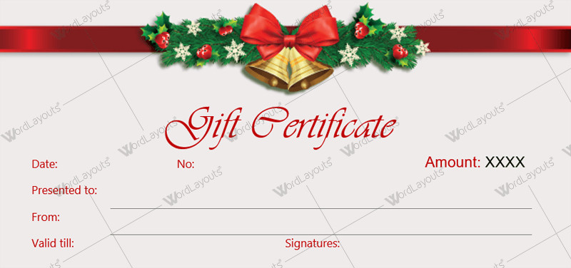 Christmas Gift Certificate Template Free
 Christmas Gift Certificate Templates for Word Editable