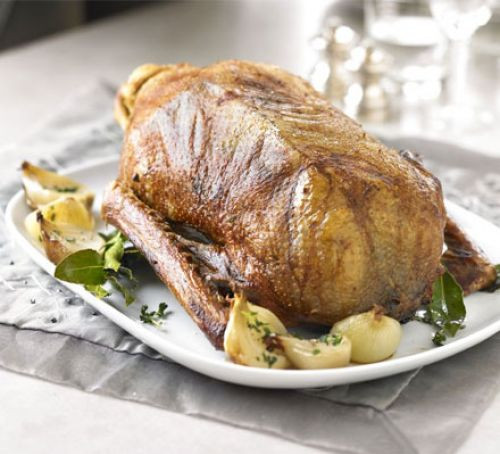 Christmas Goose Recipe
 Classic roast goose with cider gravy recipe